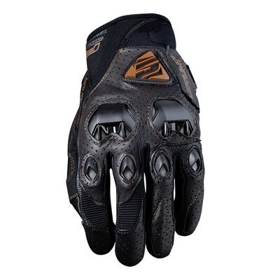 Five Stunt Evo Leather Air Gloves-mens road gear-Motomail - New Zealands Motorcycle Superstore
